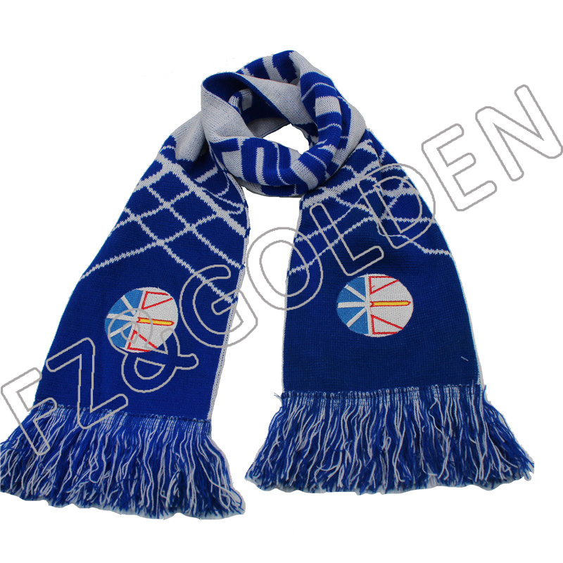 High Quality Custom Embroidery Knitted Scarf   