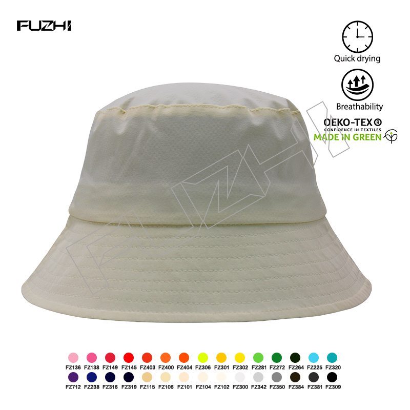 FGFH-1004 New bucket hat quick drying draw rope hat women’s summer thin breathable outdoor sunshade sunscreen bucket hat
