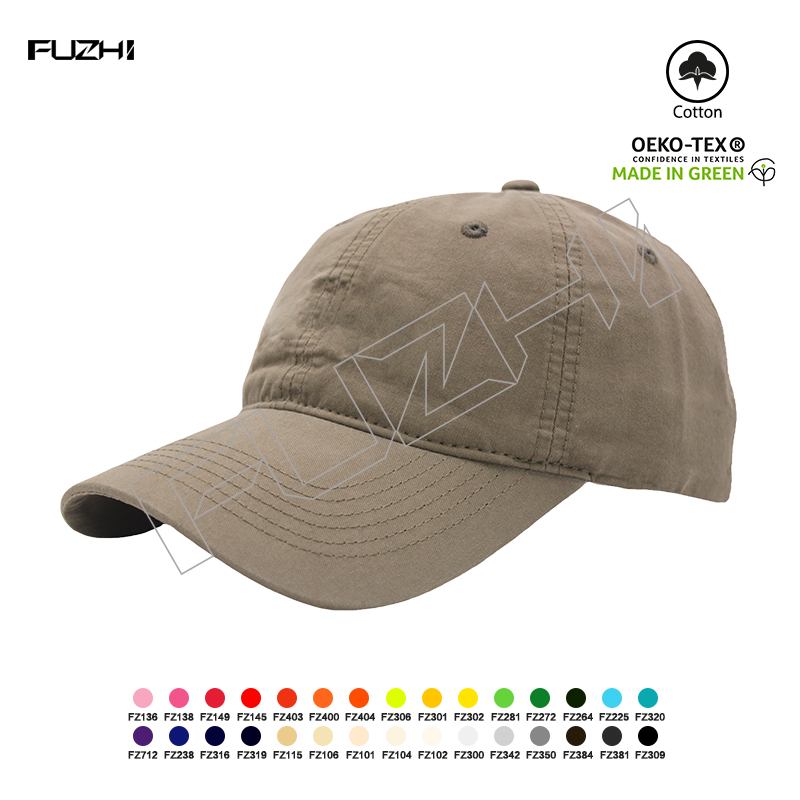 FGDL-1001 New dairy life 6 panel pure color cotton outdoor simple and casual curved eaves baseball cap