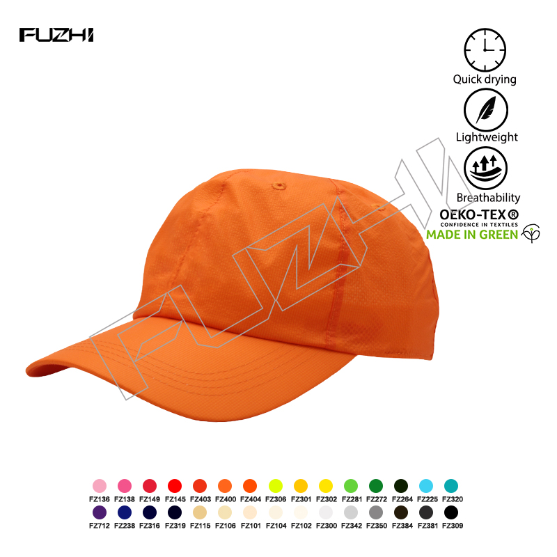 FGSC-2005 6 panel sport cap outdoor recreational baseball cap quick drying super light sport cap