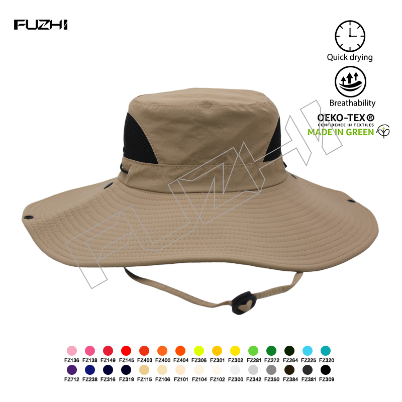 FGFH-2006 Summer quick-drying cape fishing hat sunblock hat outdoor sun hat UV protection sun hat Large brimmed hiking hat