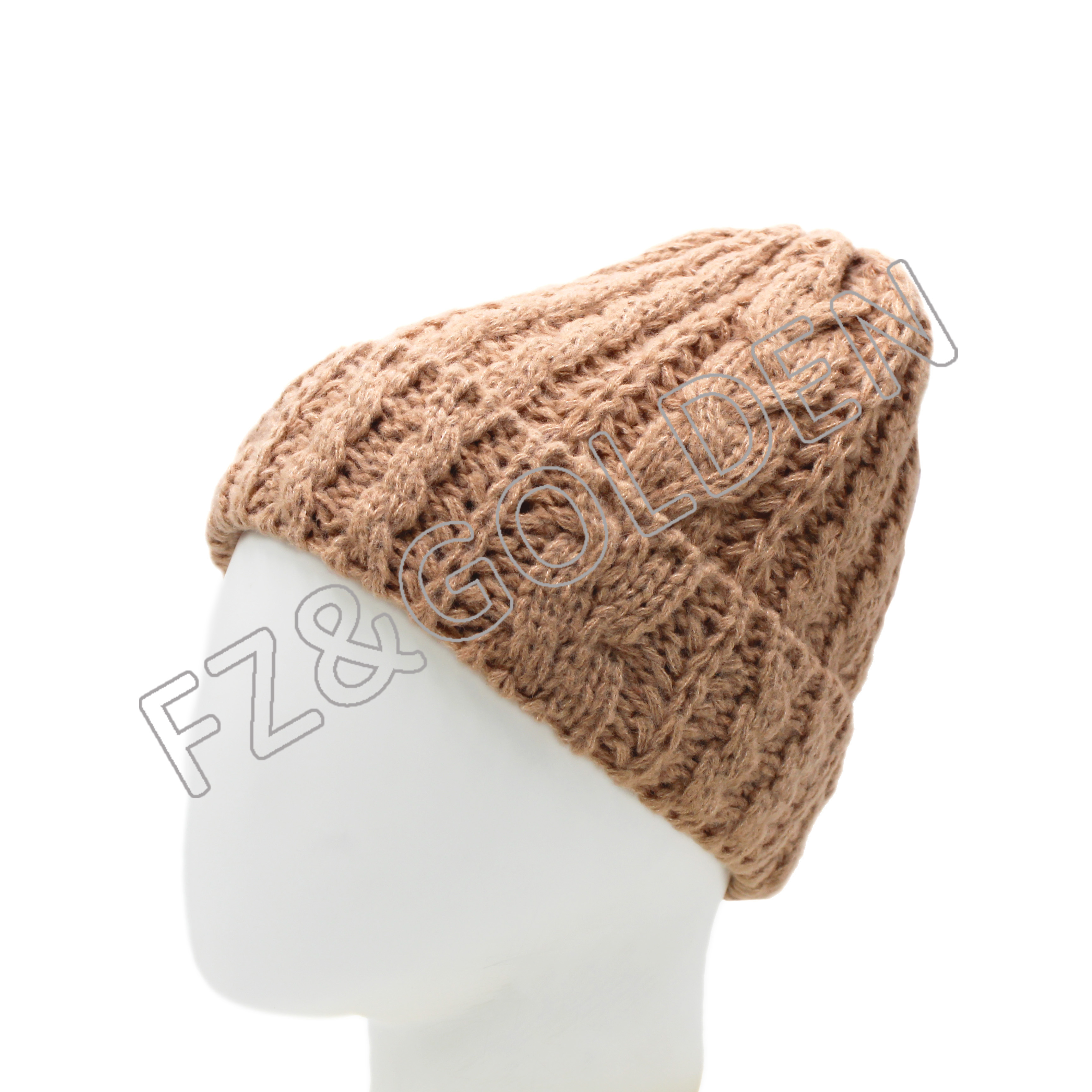 Discount Fur Hat – 
 100% Recycled Polyester Knitted Hat  – FUZHI