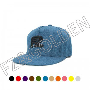 China Visor Cap Factory – 
 5 Panel  Embroidery Logo Snapback Cap  – FUZHI