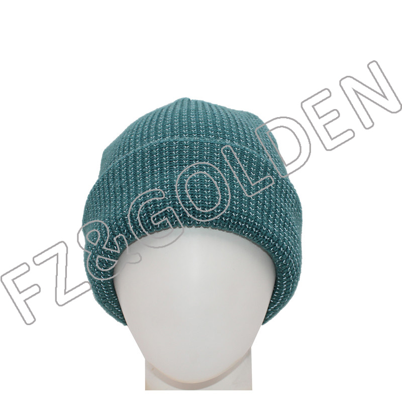 Wholesale Knitted Winter Hat Suppliers – 
 Reflective Adult Polyester Knitted Hat  – FUZHI