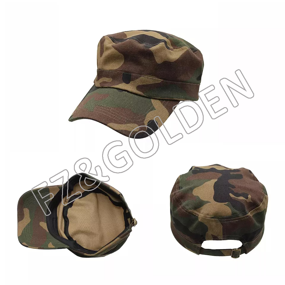 Cadet Military Hat Unisex Adjustable Flat army Caps for sale