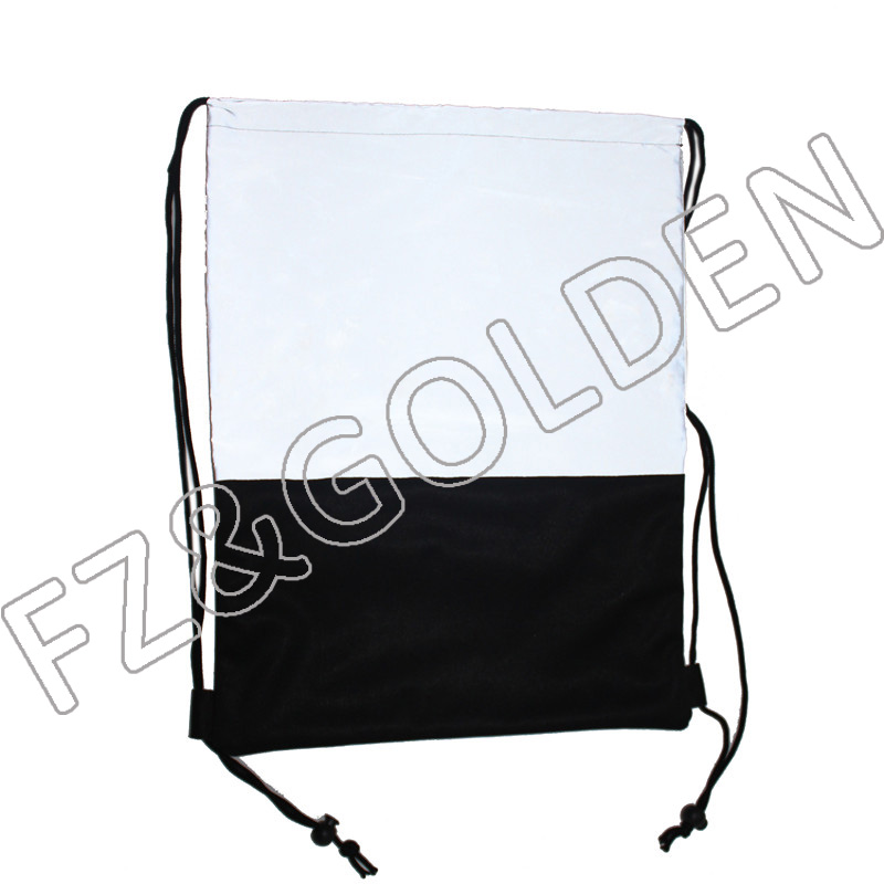 High-Quality Shopping Bag Manufacturer – 
 Reflective Polyester Backpack Drawstring Bag   – FUZHI