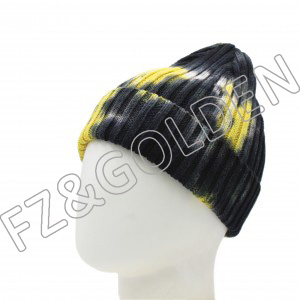 High-Quality Winter Hats And Scarf Supplier – 
 100% Cotton Tie-dyed Knitted Hat  – FUZHI