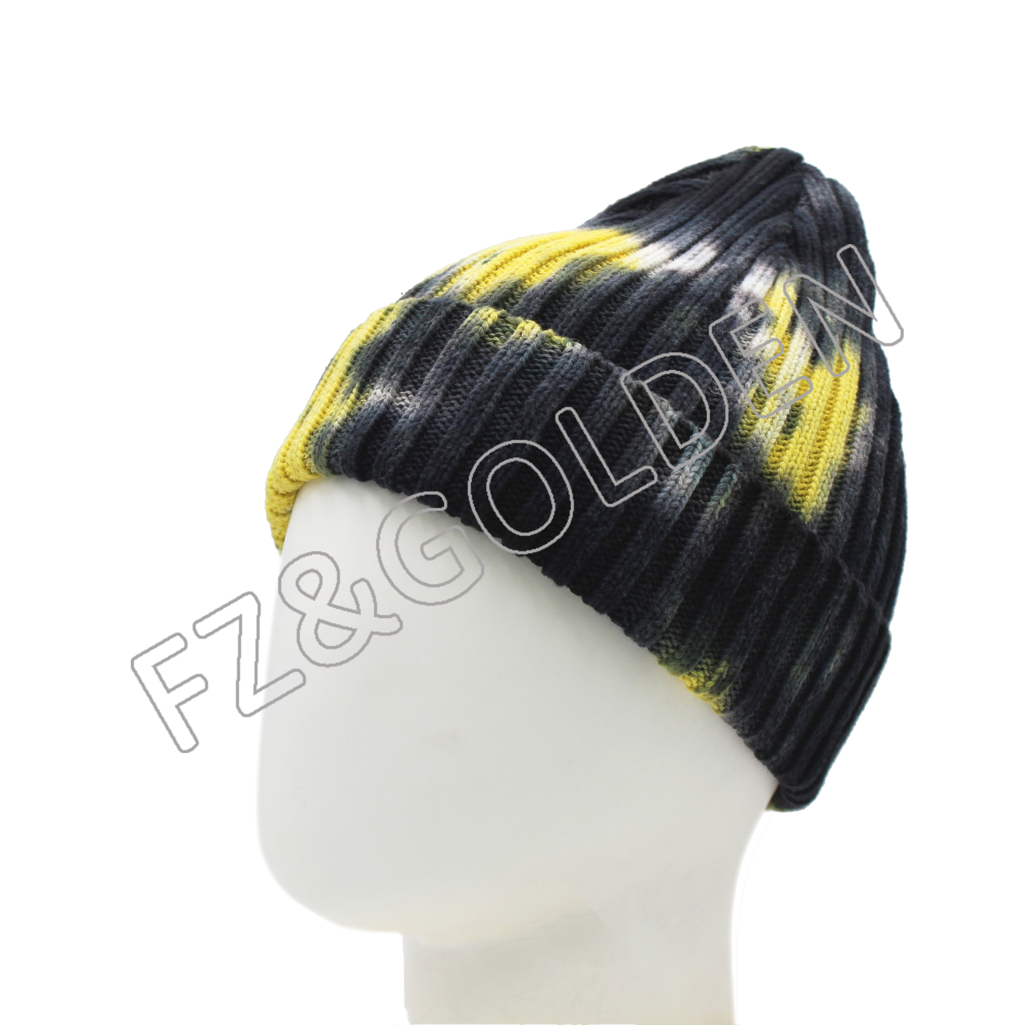 Wholesale Kids Hat And Scarf Set Factory – 
 100% Cotton Tie-dyed Knitted Hat  – FUZHI