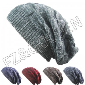 OEM/ODM Kids Beanie Hat Factory – 
 Wholesale Designer Men Oversize Skull Slouch Beanie Knit Hat   – FUZHI