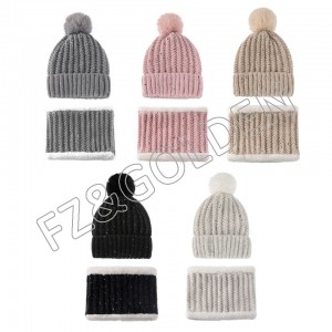 Discount Fleece Beanie Suppliers – 
 Winter Warm Knitted Women’s Beanie and Scarf Set   – FUZHI