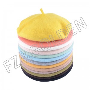 Wholesale Beret Hat Manufacturers – 
 French Solid Color Cashmere Classic Wool Unisex Beret Cap  – FUZHI