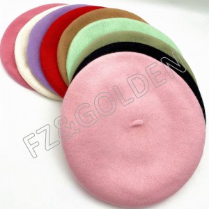 OEM/ODM Sun Hat Factory – 
 Wholesale Custom 100% Wool Female Warm France Berets Hat  – FUZHI