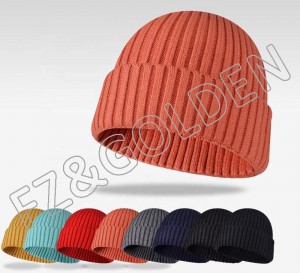 OEM/ODM Fur Beanie Suppliers – 
 High Quality Custom Logo Multicolor Winter Polyester Knitted Beanie Hats  – FUZHI