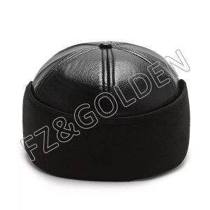 New arrival winter warm mens leatherhats cap1