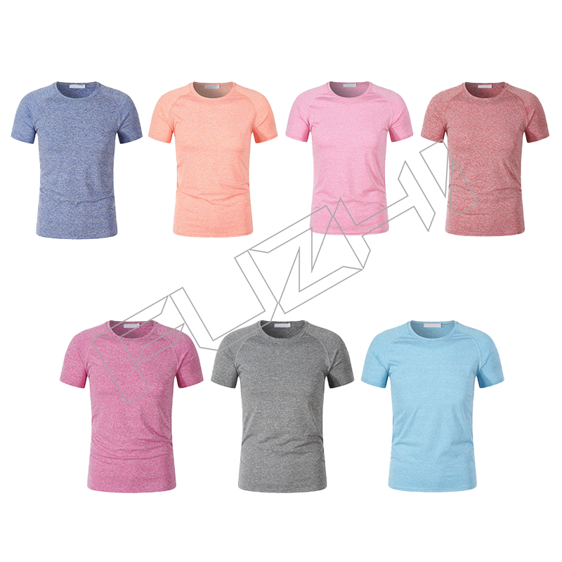 FGTS-1002 Summer cationic sports T-shirt custom outdoor running fitness round neck quick drying work shirt