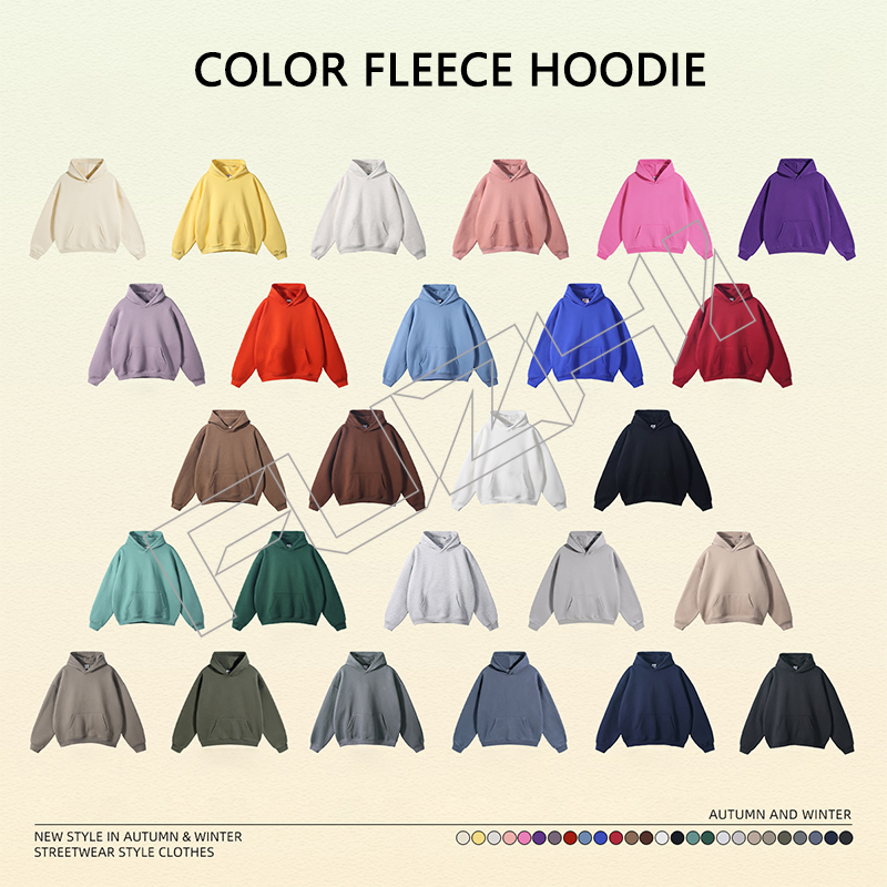 Customize fashion men’s and women’s color fleece hoodie & fleece pants