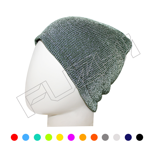 Reflective Unisex Acrylic Knitted Beanie