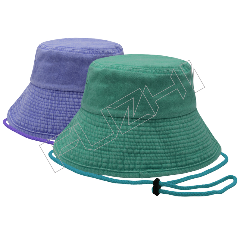 FGFH-1005 New fashion washed vintage bucket hat solid color made old fisherman hat shade outdoor basin hat