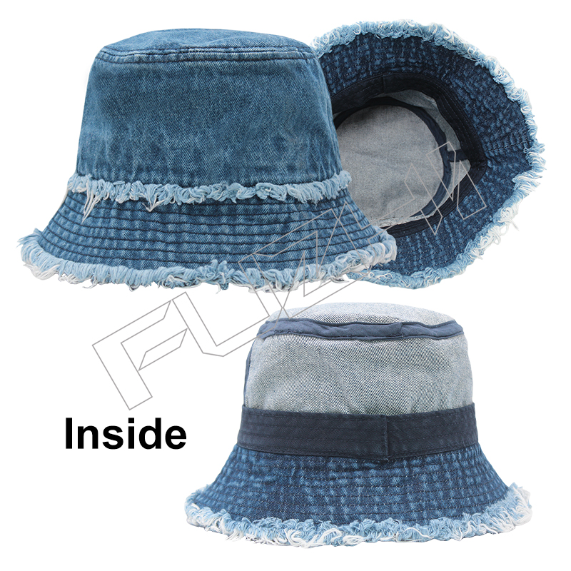 Washed vintage bucket hat fisherman hat woman spring and autumn outdoor korean version of fashionable furred retro casual hat woman can be folded