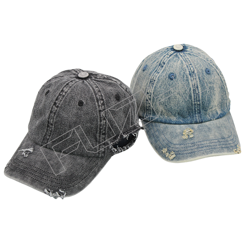 FGBC-6105 Denim broken washed vintage cap hip hop baseball cap men and women with the same fashion brand couple cap