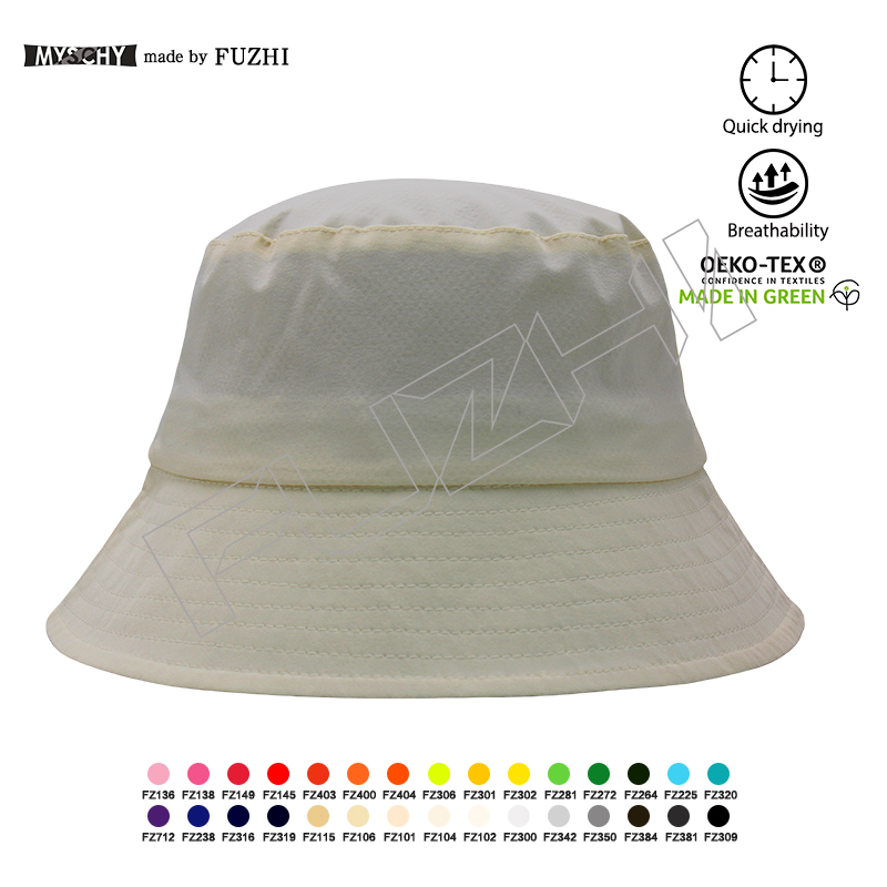 FGFH-1004 New bucket hat quick drying draw rope hat women’s summer thin breathable outdoor sunshade sunscreen bucket hat