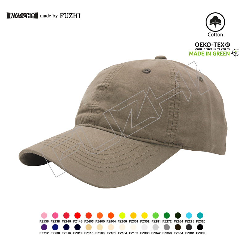 FGDL-1001 New dairy life 6 panel pure color cotton outdoor simple and casual curved eaves baseball cap