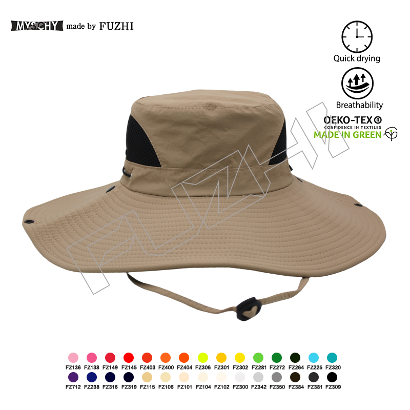 FGFH-2006 Summer quick-drying cape fishing hat sunblock hat outdoor sun hat UV protection sun hat Large brimmed hiking hat