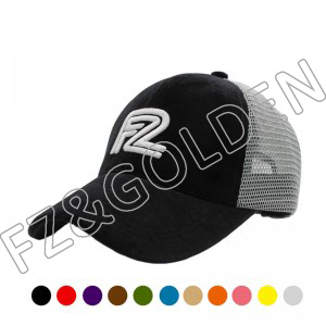 Export Blank Baseball Cap – 
 Adjustable 6-Panel Hat Breathable Mesh Outdoor Sports Wear   – FUZHI