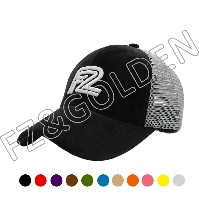 OEM/ODM Bike Cap Suppliers – 
 Adjustable 6-Panel Hat Breathable Mesh Outdoor Sports Wear   – FUZHI