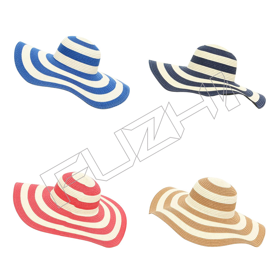 Wholesale Summer Under Brim Bottom Design Custom Printing America Sombrero Beach Surf Lifeguard straw hats with custom logo