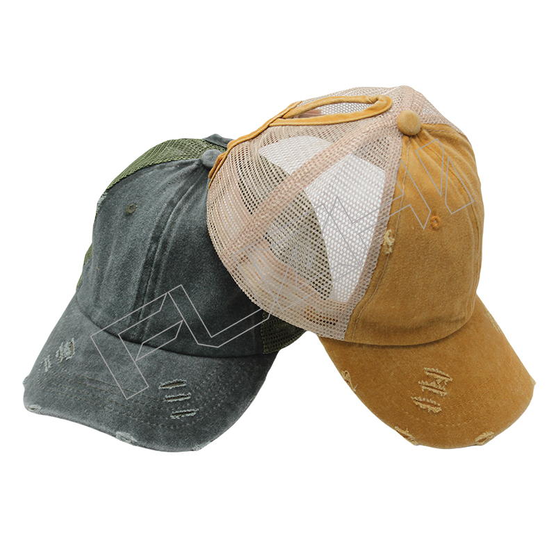 FGBC-6109 New fashion broken trucker washed vintage cap for men and women the same vintage fashion brand mesh baseball cap baseball cap wash to make old cap