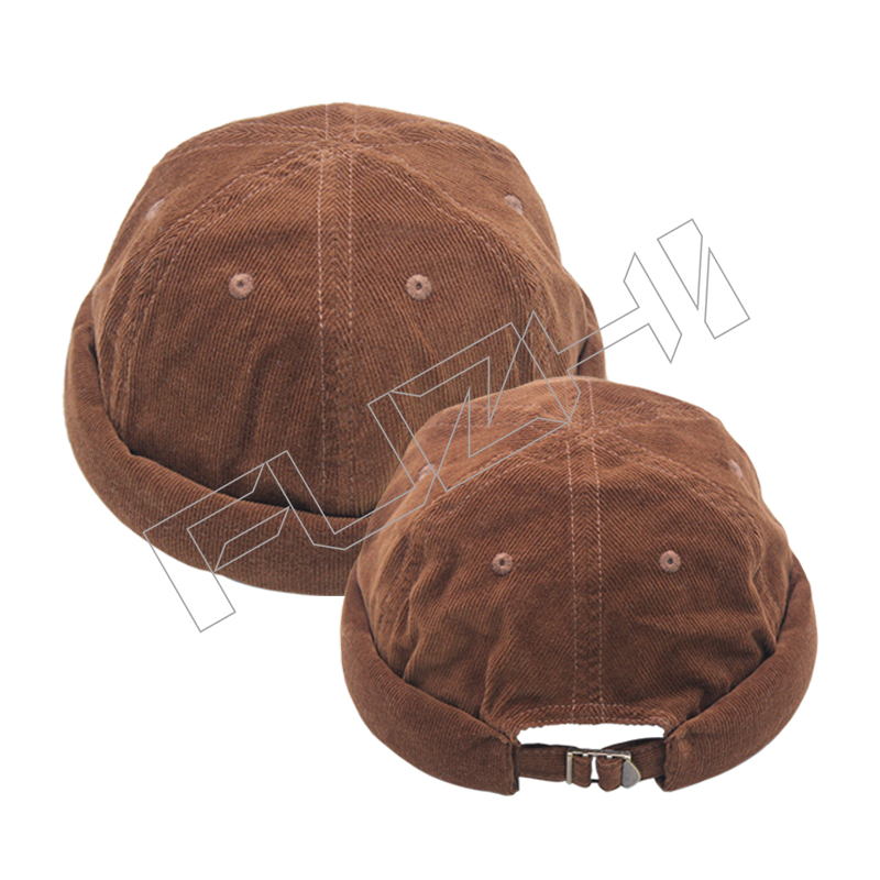 Fashion art casual dairy life corduroy bowler hat skull cap melon skin hat