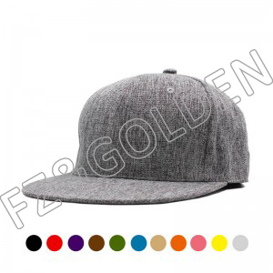 OEM/ODM Blank Baseball Cap Factory – 
 6 Panel  Custom Logo Snapback Cap Flat Peak  – FUZHI