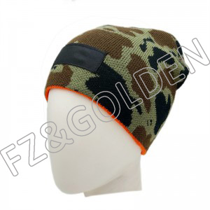 Best-Selling Merino Wool Beanie Factory – 
 Warm Knitted Winter Camouflage Beanie Hat  – FUZHI