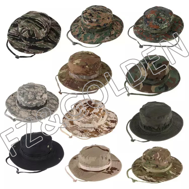 anming Outdoor Summer Wide Brim Boonie Hat Camo Sun Cap for Men or Women