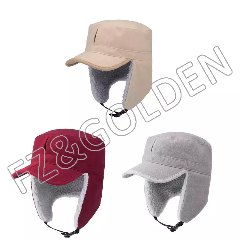 Hot selling soft faux fur bomber stock colors trapper mask Thickened Thermal Ear Protection warm Winter Trooper Hat