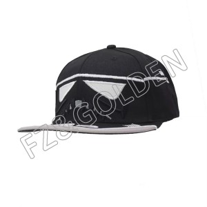 High-Quality 6 Panel Baseball Cap Manufacturers – 
 hip hop plain baseball sport flat peak visor snapback snap back cap and hats  – FUZHI