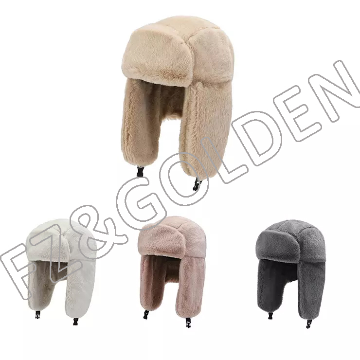 Manufacturer warm high quality Premium Deer velvet suede soft thicken wool ski rabbits fur hat for winter outdoor