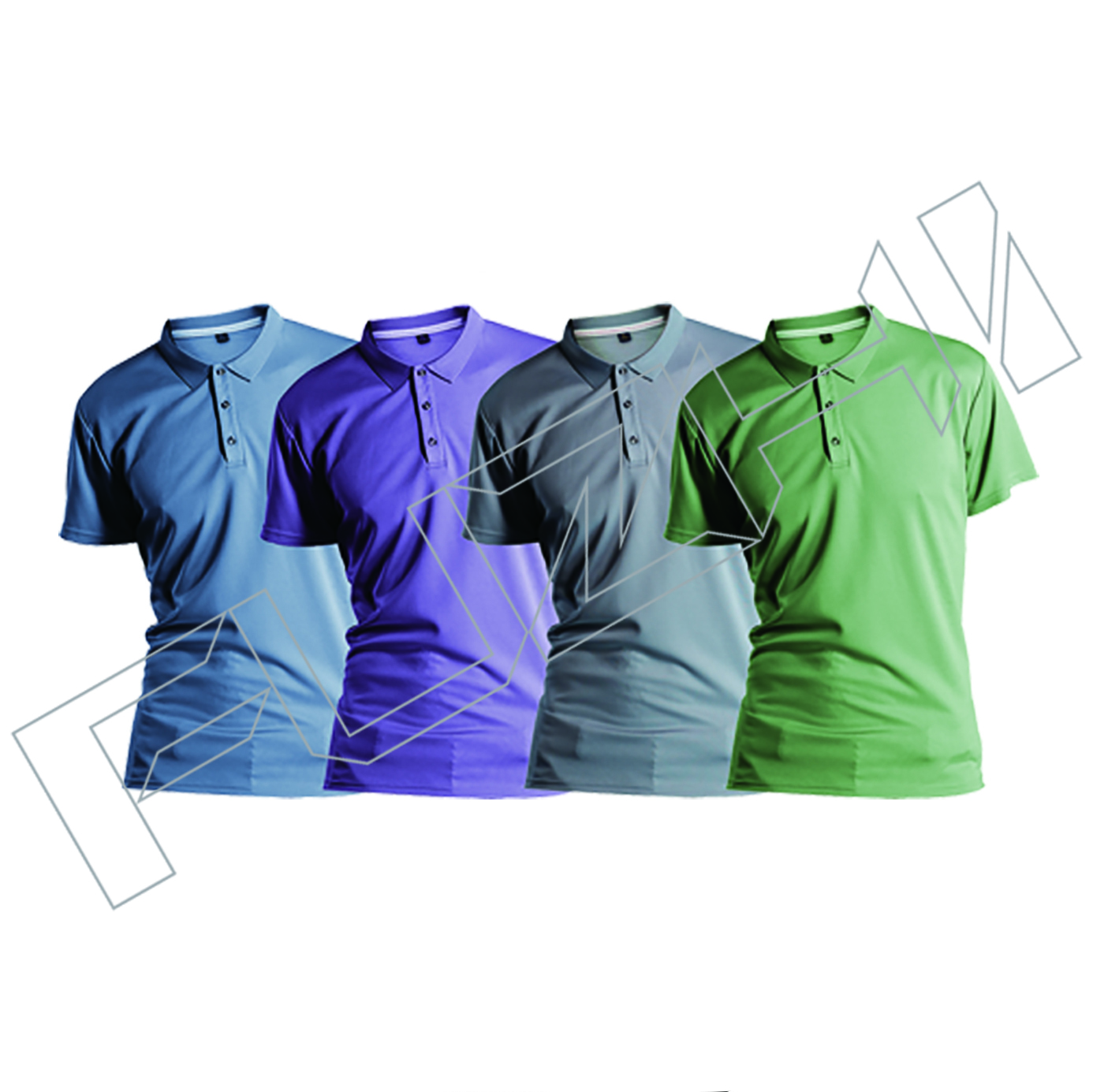 Man quick drying polo shirt