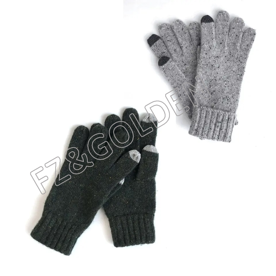 Custom Logo Warm Women Winter Knitted Luxury Knit 100% merino wool gloves