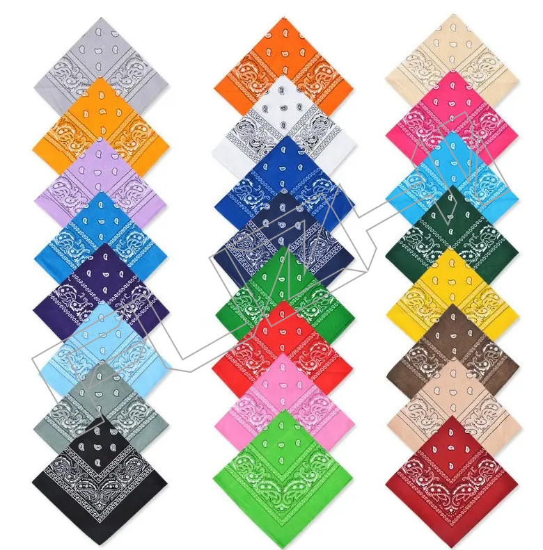 OEM Wholesale Promotional Custom Printed 100% Cotton Paisley Bandana headwear