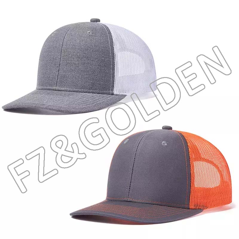 High Profile 6 Panel Hats Gorra Men Sports Cotton Custom Embroidery Logo Mesh Trucker cap