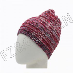 China Beanie Hats Supplier – 
 Winter Warm Knitted Pink Beanie Hat for Women  – FUZHI