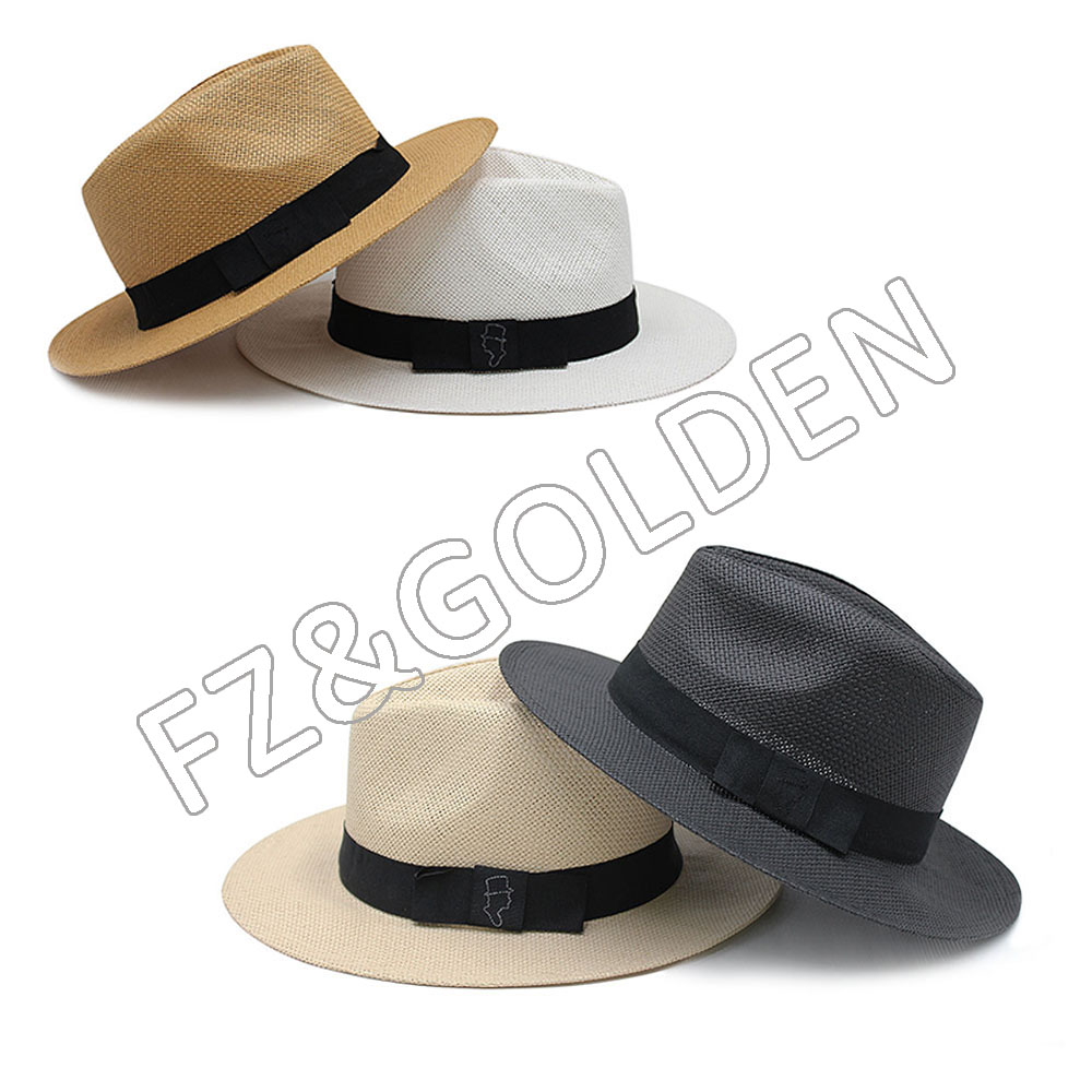 Amazon hot selling panama custom unisex mens bulk straw cowboy hats